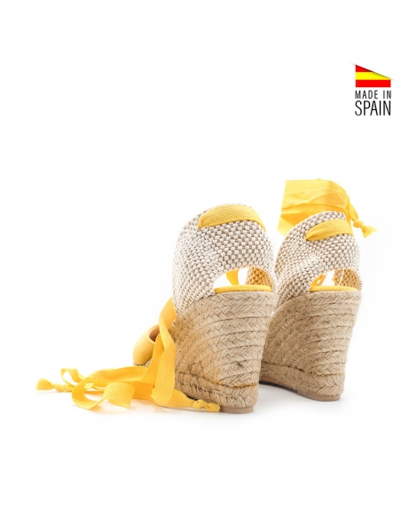 esparteñas cuña amarillas