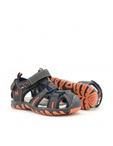 sandalias trekking ninos naranjas