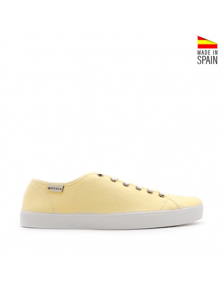 bambas lona amarillas