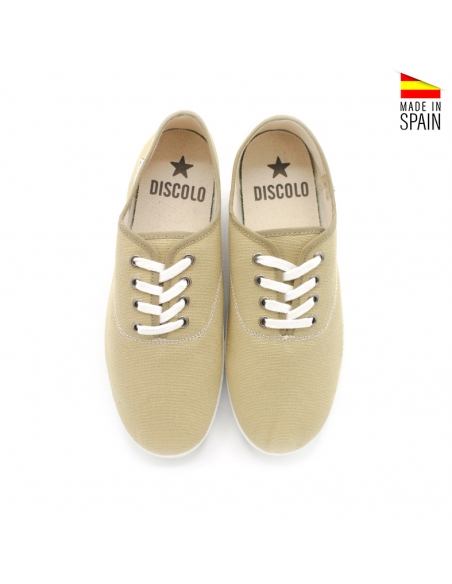 bambas cordones lona verde