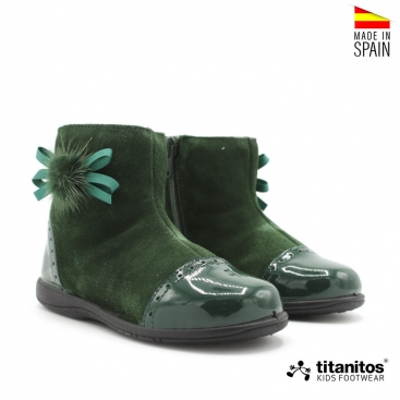 botines verdes piel