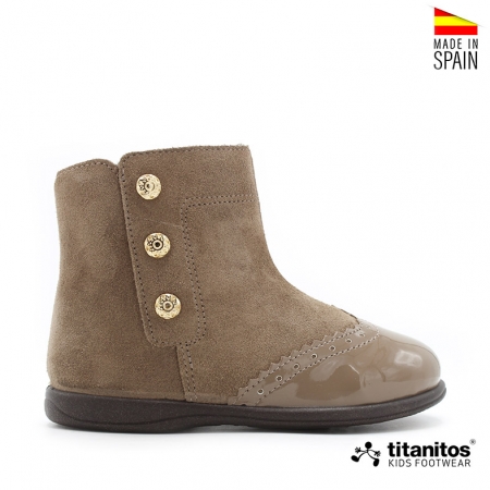 Botas taupe serraje