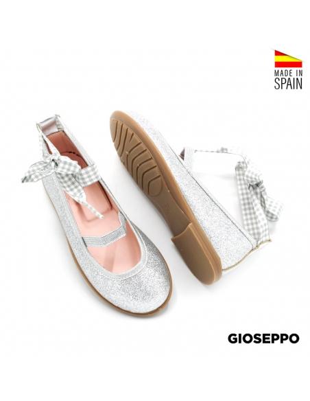 bailarinas glitter plata