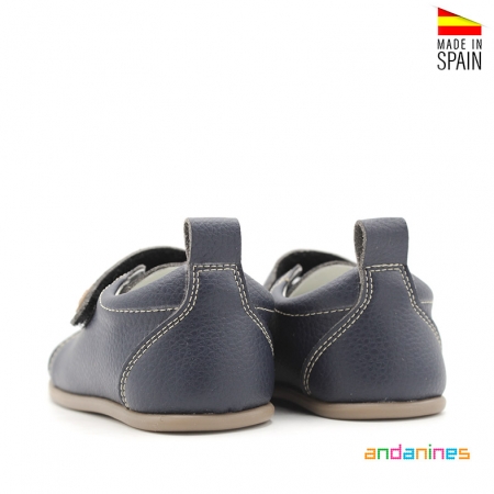 zapatos azul marino piel