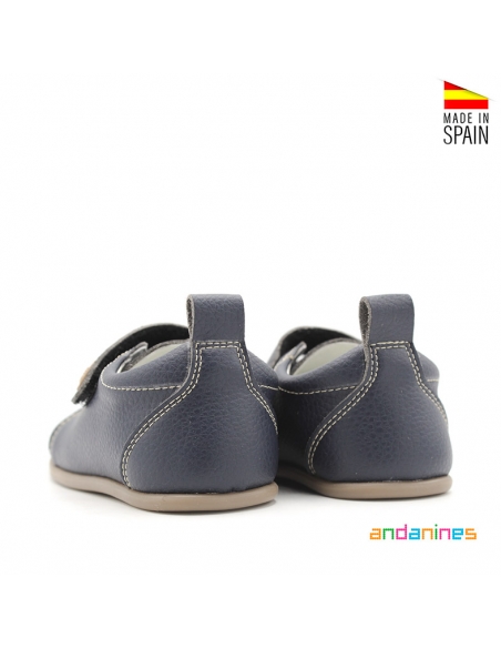 zapatos azul marino piel