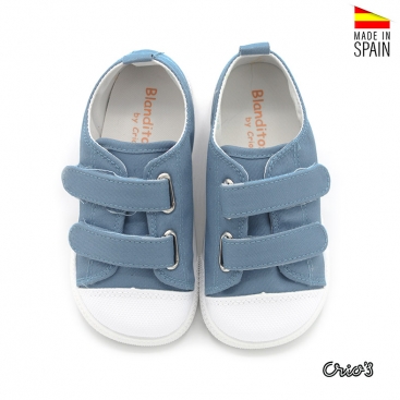 zapatillas de lona azul barefoot