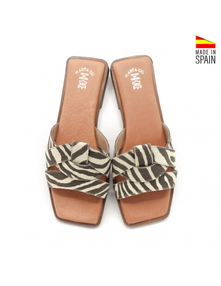 sandalias cebra