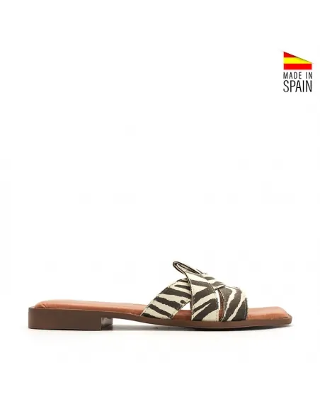 sandalias de piel cebra