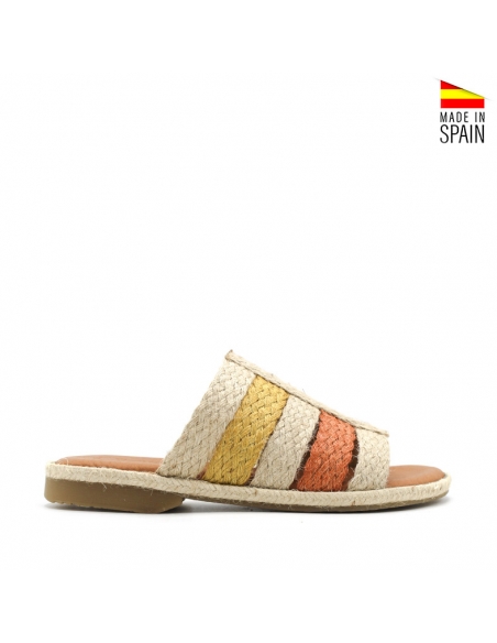 sandalias planas de yute