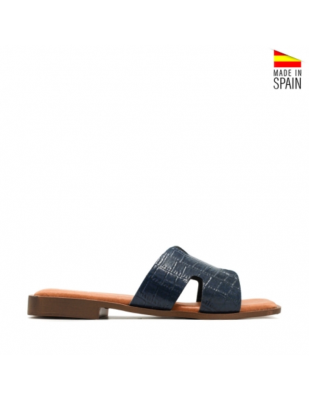 sandalias de charol marino