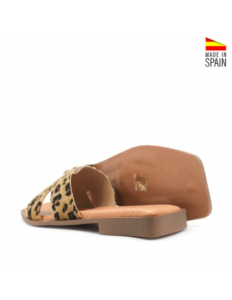 sandalias de leopardo mujer