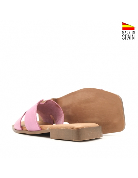 sandalias rosa piel
