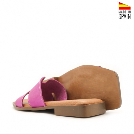 sandalias fucsias planas