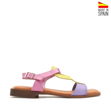 sandalias planas colores