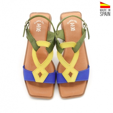 sandalias multicolor mujer