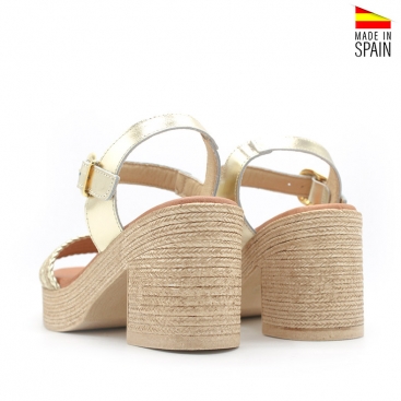 sandalias de piel con plataforma