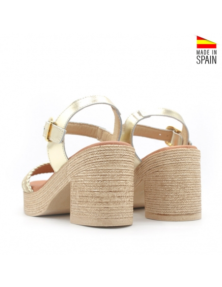 sandalias de piel con plataforma