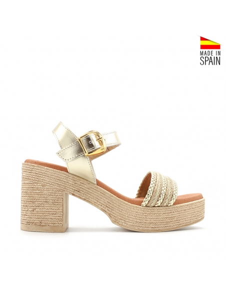 sandalias de tacón ancho