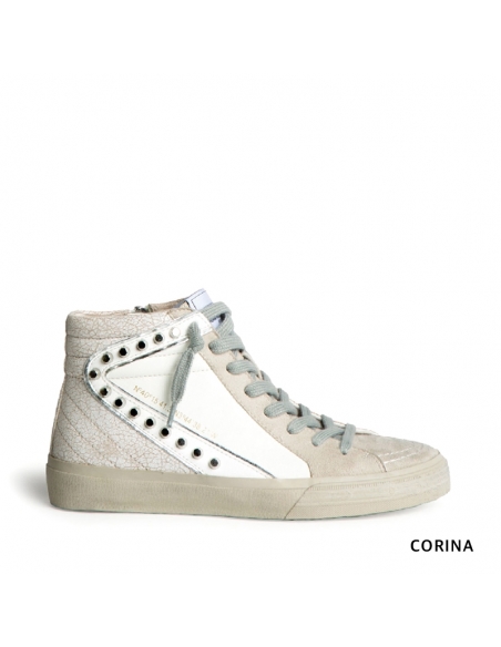 zapatillas blancas abotinadas