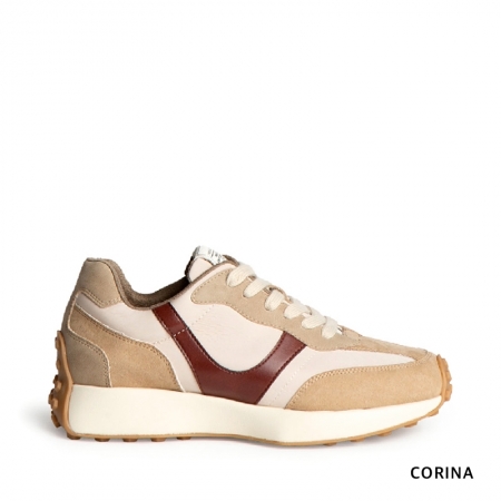 zapatillas casual mujer beige