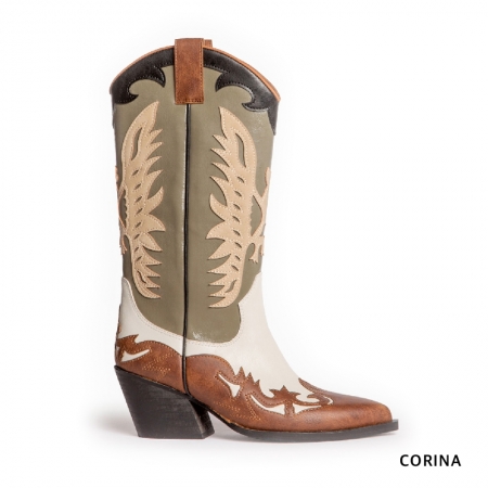 bota cowboy combinada