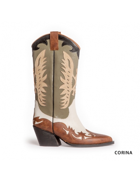 bota cowboy combinada
