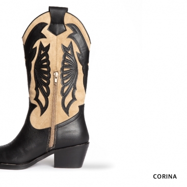 botas cowboy negra