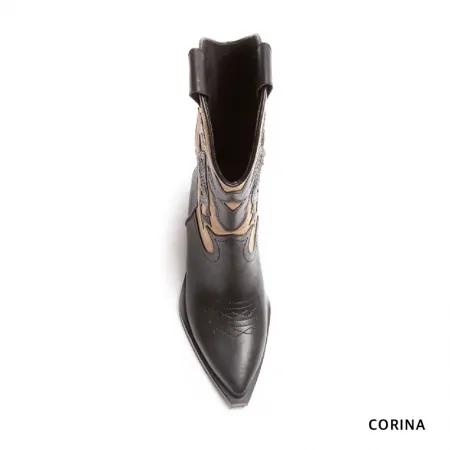 botas negras mujer cowboy