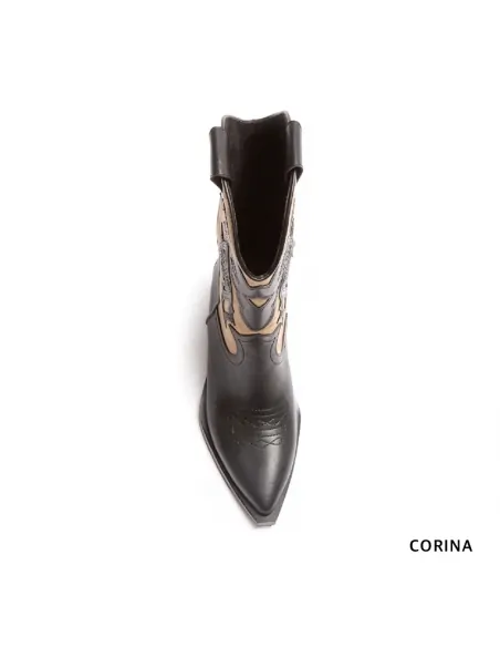 botas negras mujer cowboy