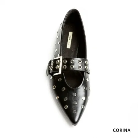 manoletinas negras tachuelas