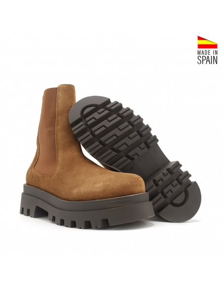 botines serraje camel