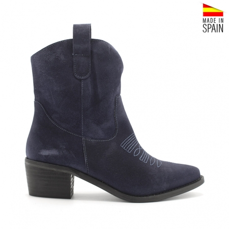 botin cowboy azul