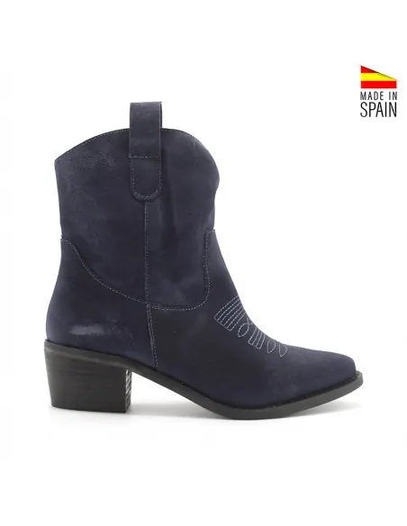botin cowboy azul