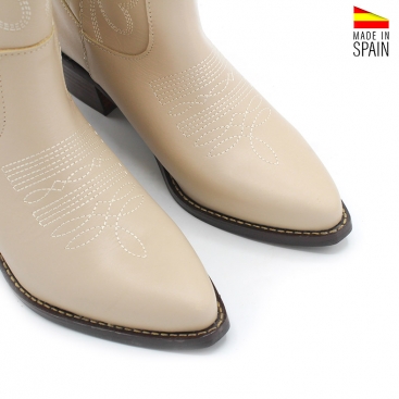 botin cowboy beige