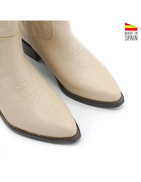 botin cowboy beige