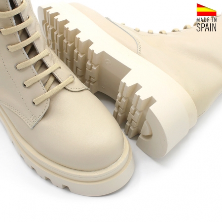 botas militares mujer beige