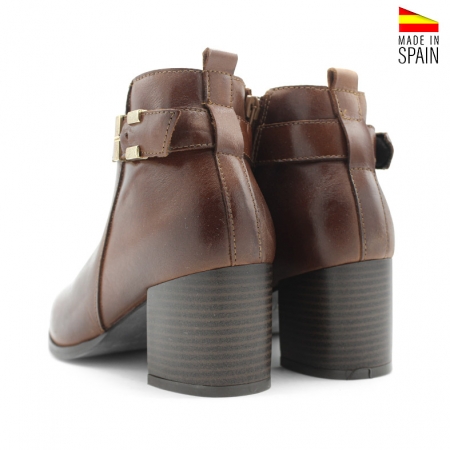 botines tacon piel españa