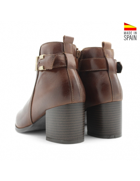 botines tacon piel españa