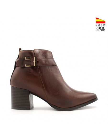 botines bajos de tacon