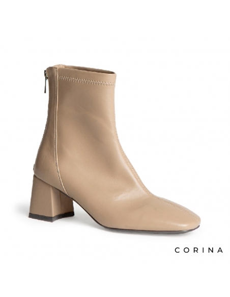 Botines ajustados al tobillo taupe