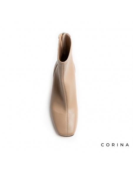 Botines de tacón cómodo taupe