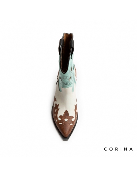 Bota vaquera turquesa