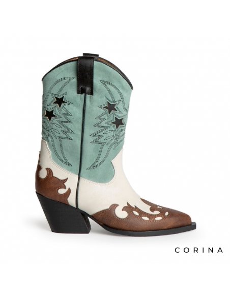 Bota Country en color turquesa