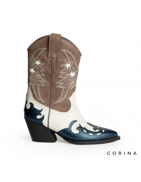 Botas cowboy color taupe