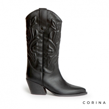 botas cowboy efecto cuero