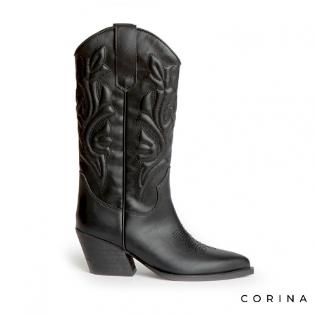 botas cowboy efecto cuero