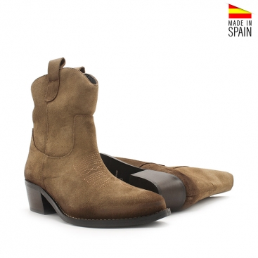 botin serraje mujer tacon