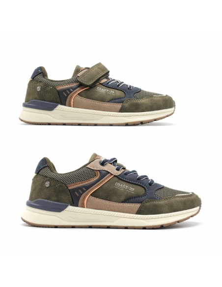 deportivas casual verde militar ninos