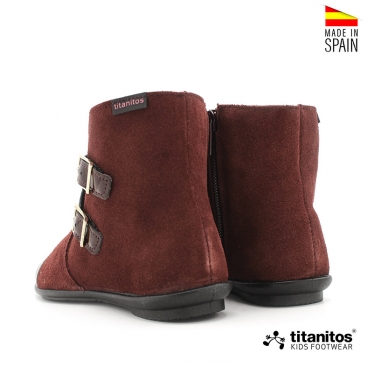 botas piel burdeos