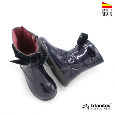 Botas elegantes niña azul marino